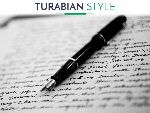 How to write turabian style